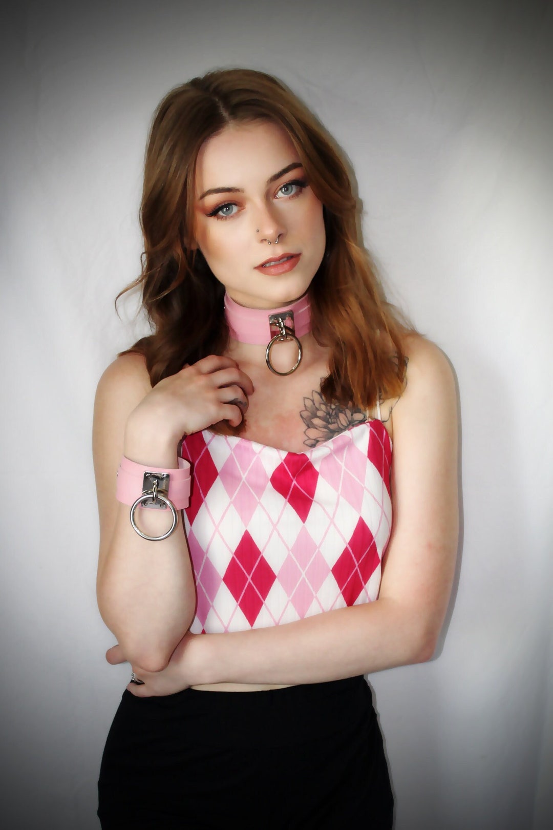 Barbie Pink Vegan Leather Cuff Bracelet With Silver Hardware Etsy