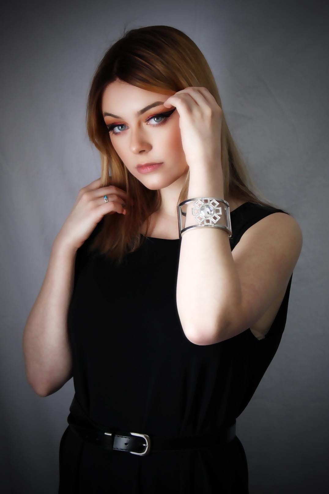 Vintage Valeska Floral Cuff Bracelet