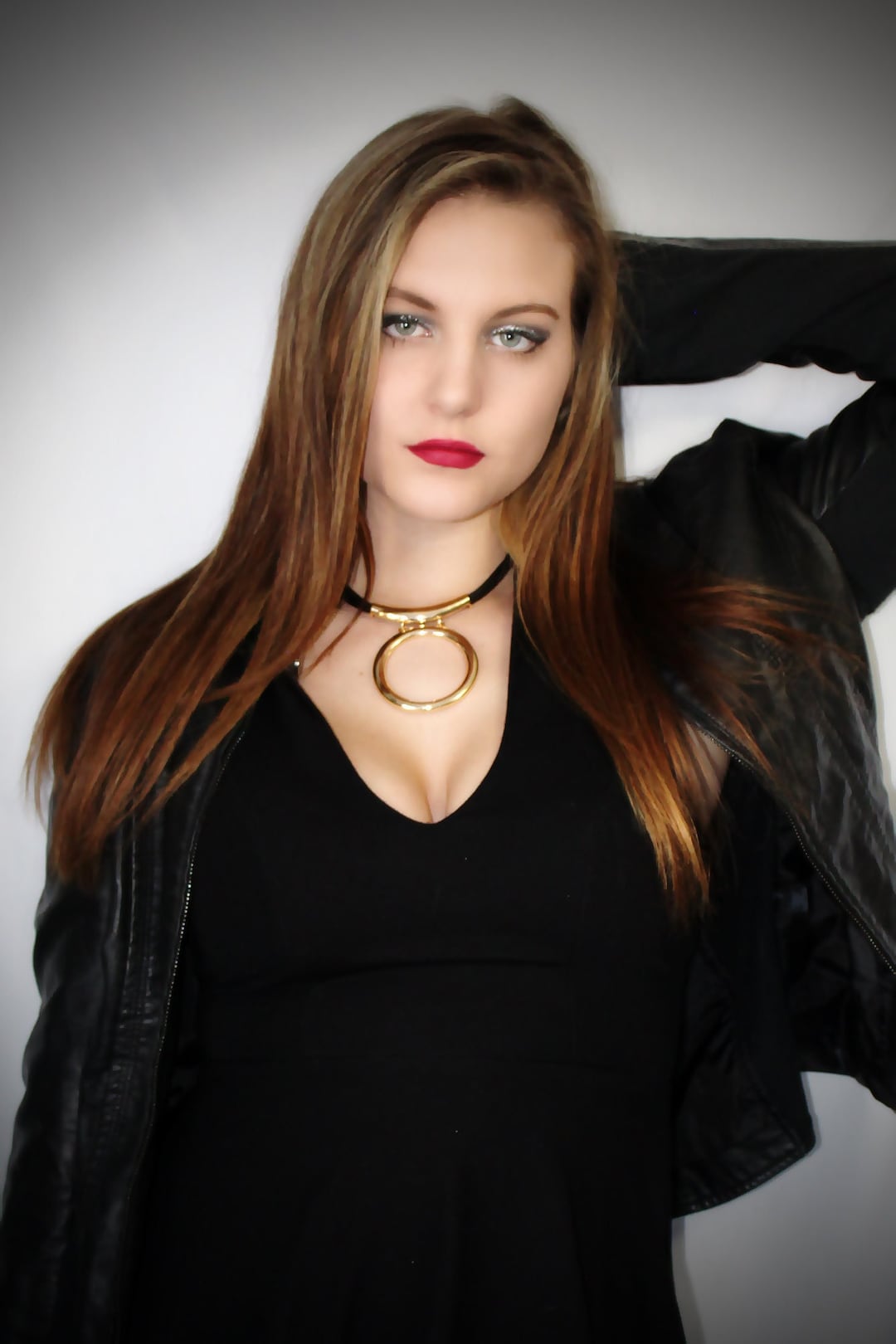 Gold O Ring Necklace Etsy