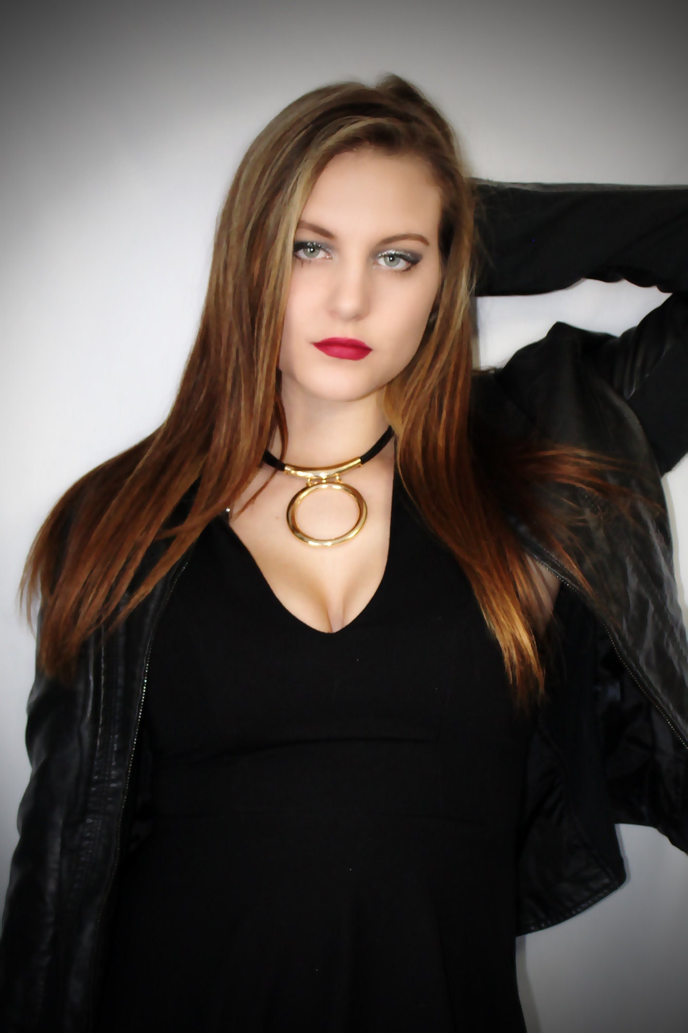 Gold O Ring Necklace