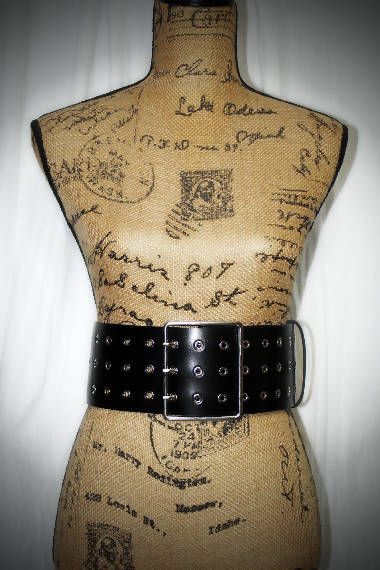 1980s Style Extra Wide Faux Leather Belt - Etsy display picture 3