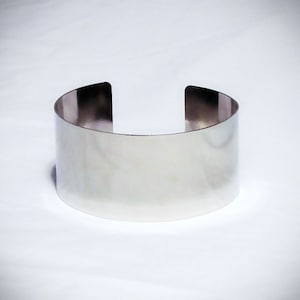 Wide Hand Rolled Stainless Steel Choker Necklace image 2