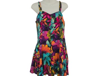 Combi-short floral vintage All That Jazz Taille 7/8 Multicolore Festival coloré des années 90