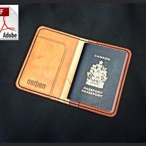 MUSTER - Leder Passhülle / Leder Muster / Leathercraft Muster / DIY Muster