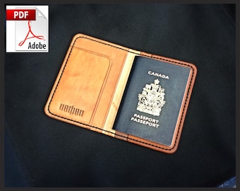 PATTERN - Leather Passport Cover / Leather Pattern / Leathercraft Pattern / DIY Pattern