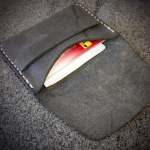 Cartera de solapa de cuero, Billetera minimalista, Billetera para hombres, Billetera para mujeres, Bolsa de cuero
