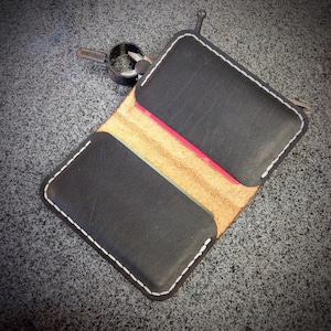 Leder-Kartenhalter, Herren Ledergeldbörse, Leder Bifold Herren Geldbörse, minimalistischen Brieftasche, Kartenhalter, Kartentasche, Herren Geldbörse