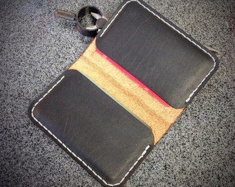Titular de la tarjeta de cuero, cartera de cuero de los hombres, cartera de los hombres bifold de cuero, cartera minimalista, titular de la tarjeta, cartera de la tarjeta, cartera de los hombres