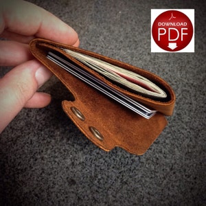 PATTERN - Leather Wallet Pattern / Leathercraft Pattern / Wallet Pattern / Leather pattern / DIY Pattern