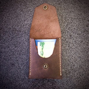 Monedero minimalista de cuero - billetera vertical Snap - cartera de los hombres - titular de la tarjeta - cartera de la tarjeta - cartera de las mujeres