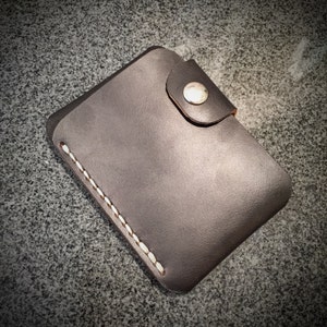 Leather Minimalist Wallet - Vertical Snap Wallet - Men's Wallet - Card Holder - Card Wallet - Women's Wallet - HORWEEN Leather