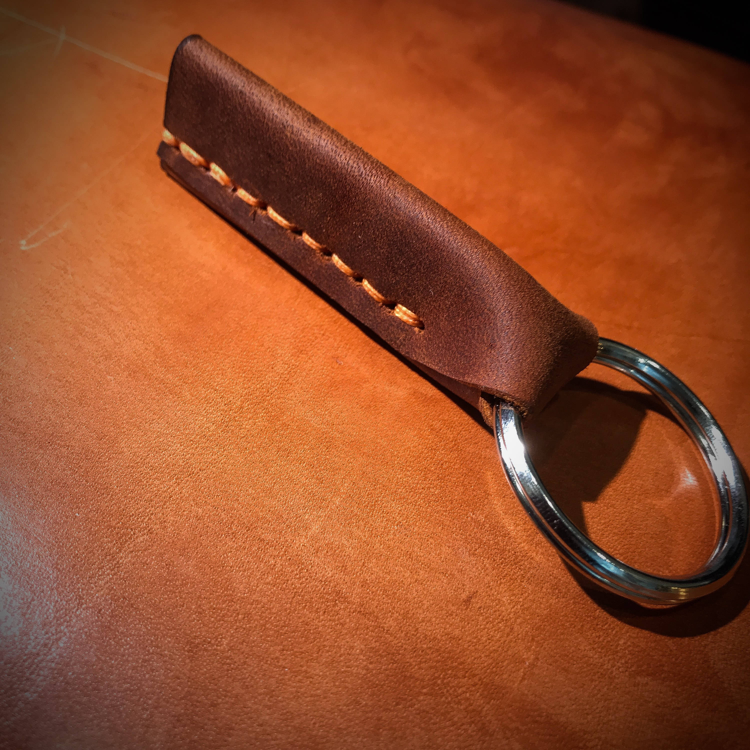 Leather Keychain / Key Fob / Key Holder / Turned - Etsy