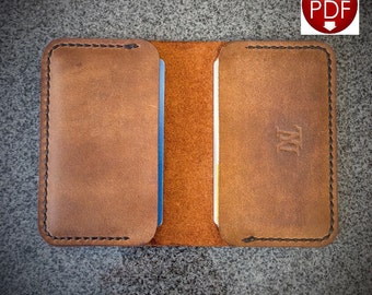 PATTERN - Leather Wallet Pattern / Leathercraft Pattern / Wallet Pattern / Leather pattern / DIY Pattern