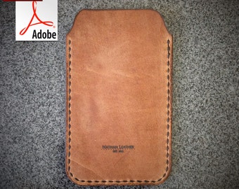 PATTERN - Leathercraft Pattern for Iphone Case 5/6/6+ - DIY Pattern Wallet