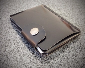 Leather Minimalist Wallet - Vertical Snap Wallet - Men's Wallet - Card Holder - Card Wallet - Women's Wallet