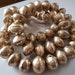 XL size, 3 African tribal saucer beads, 3 Tuareg metal beads, (20/21 mm.diam.), nickel free, gold tone