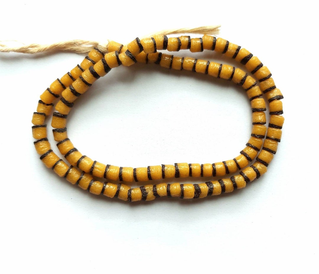 African Tiny Handmade Beads, 5x5 Mm. Recycled Glass Beads, 16 Inches ...