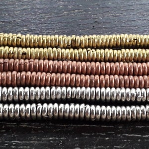 Hilo de 8 pulgadas, aprox. 150 anillos, 4 mm de diámetro, hecho a mano en Etiopía