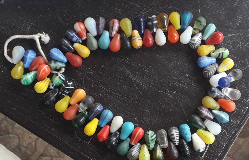 orange Fulani beads 3 Mali weeding beads antique African trade beads