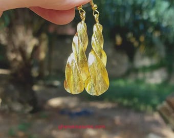Gold Plated Fulani Earrings, Mali Tribal Jewelry