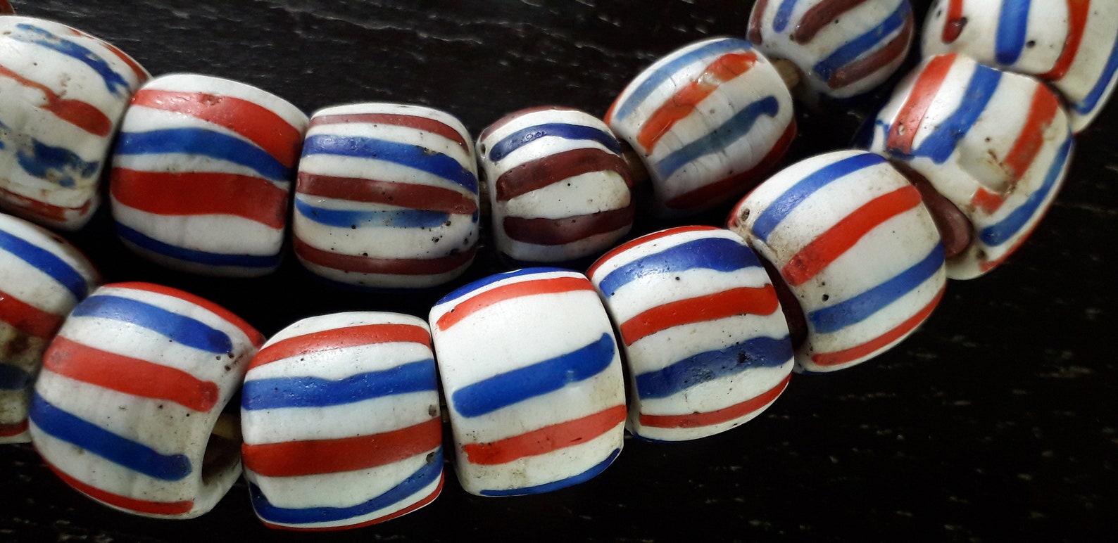 Old Trade beads rare antique Chevron beads Etsy