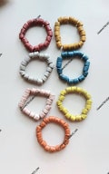 16-17 African powder glass beads, 8 inches strand, (13-14 mm.diameter x 12-15 mm.), column shaped product logo