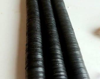 20 mm. Authentic African Vinyl Heishi beads, Eco-Friendly Recycled Disc Beads for Jewelry Making