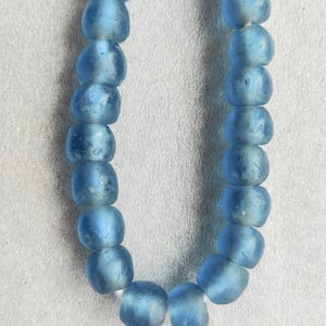 22 African recycled glass beads, (14 mm diam.), strand 10 inches