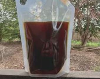 Palm kernel oil from Ghana, batana oil, 100% extra virgin, organic, raw, 1 liter plastic pouch (33.81 fluid ounces)
