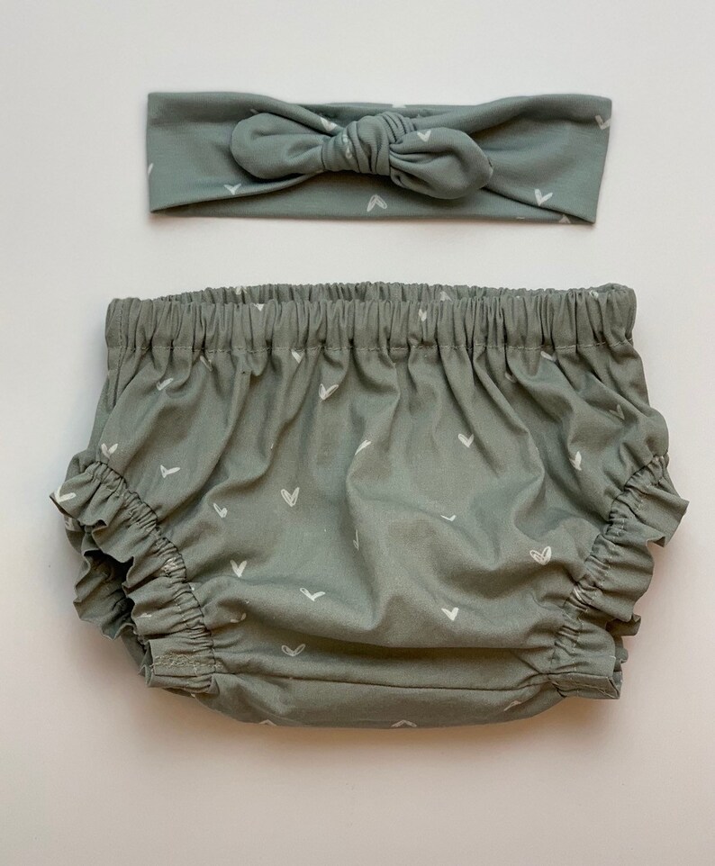 Sage Green Bloomer Headband Set sage Green Baby