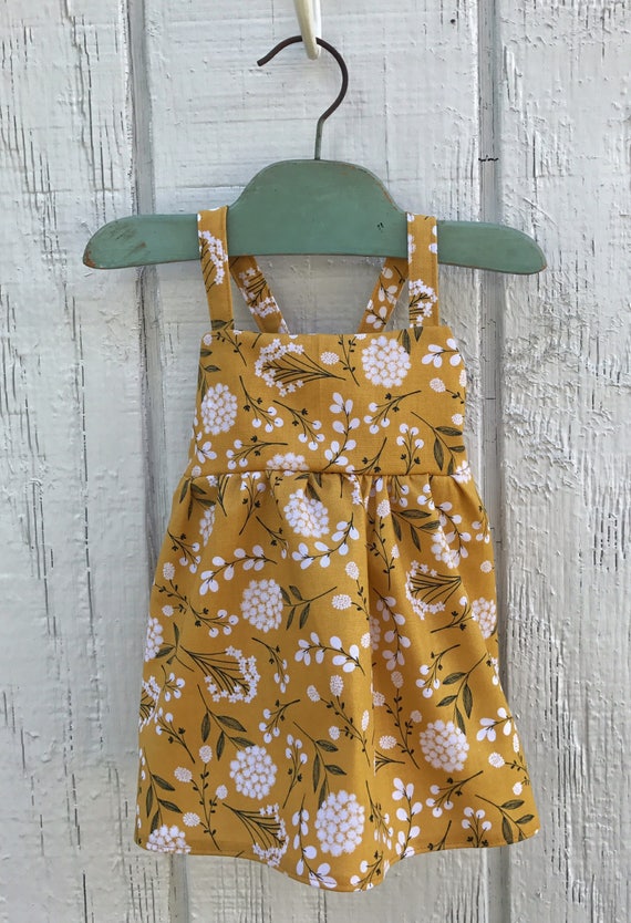 mustard yellow infant dress