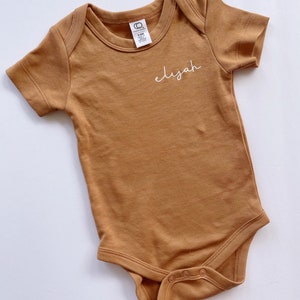 Organic Custom Name Baby Bodysuit