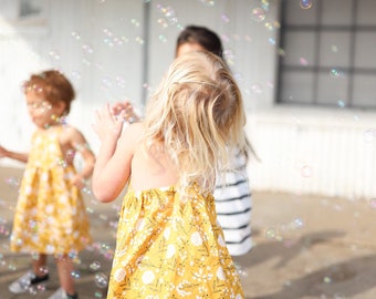 Mustard Yellow Baby Dress, Baby Mustard Yellow Dress, Baby Easter Dress, Baby Dress, Baby Floral Dress, Toddler Mustard Yellow Dress