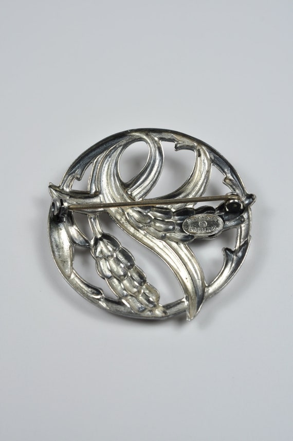 Dancraft sterling silver wheat branch pin brooch - image 6