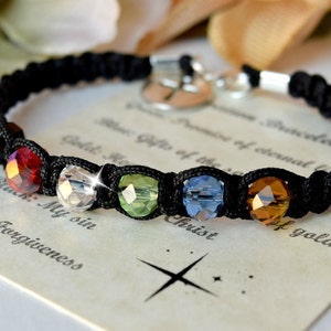 Crystal Friendship Salvation Bracelet/BFF/Knotted/Christian/Spiritual/Unisex