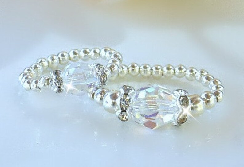 swarovski crystal stretch rings