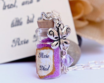 Pixie Dust Bottle Necklaces/Fairy Dust/Tinkerbell/Wish Jewelry/Girls Gifts/Party Favors