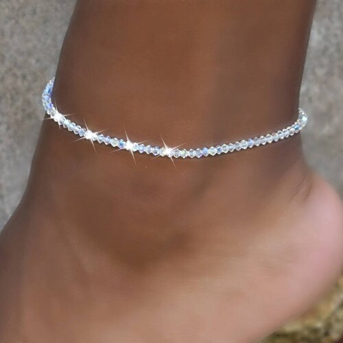 Swarovski Crystalanklet Bridal Showerankle Braceletbridal Etsy