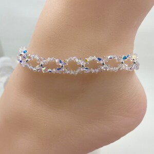 Crystal Daisy Anklet/Bridal Jewelry/Wedding Jewelry/Body Jewelry