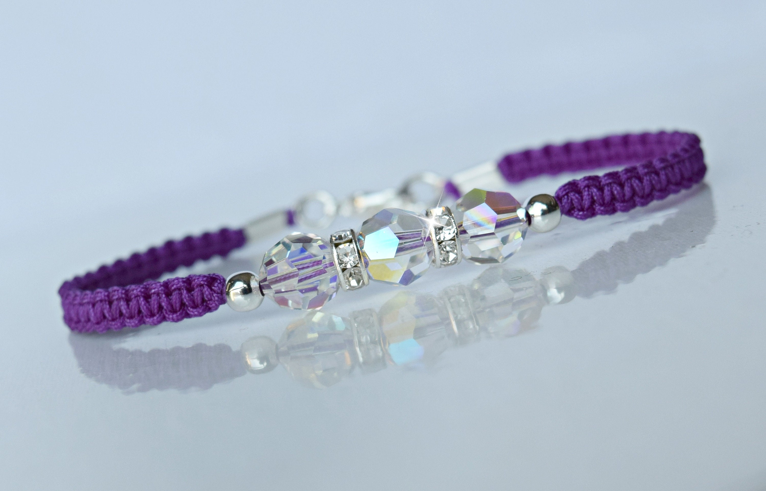 Crystal Friendship Bracelet Knotted Healing Crystals Etsy