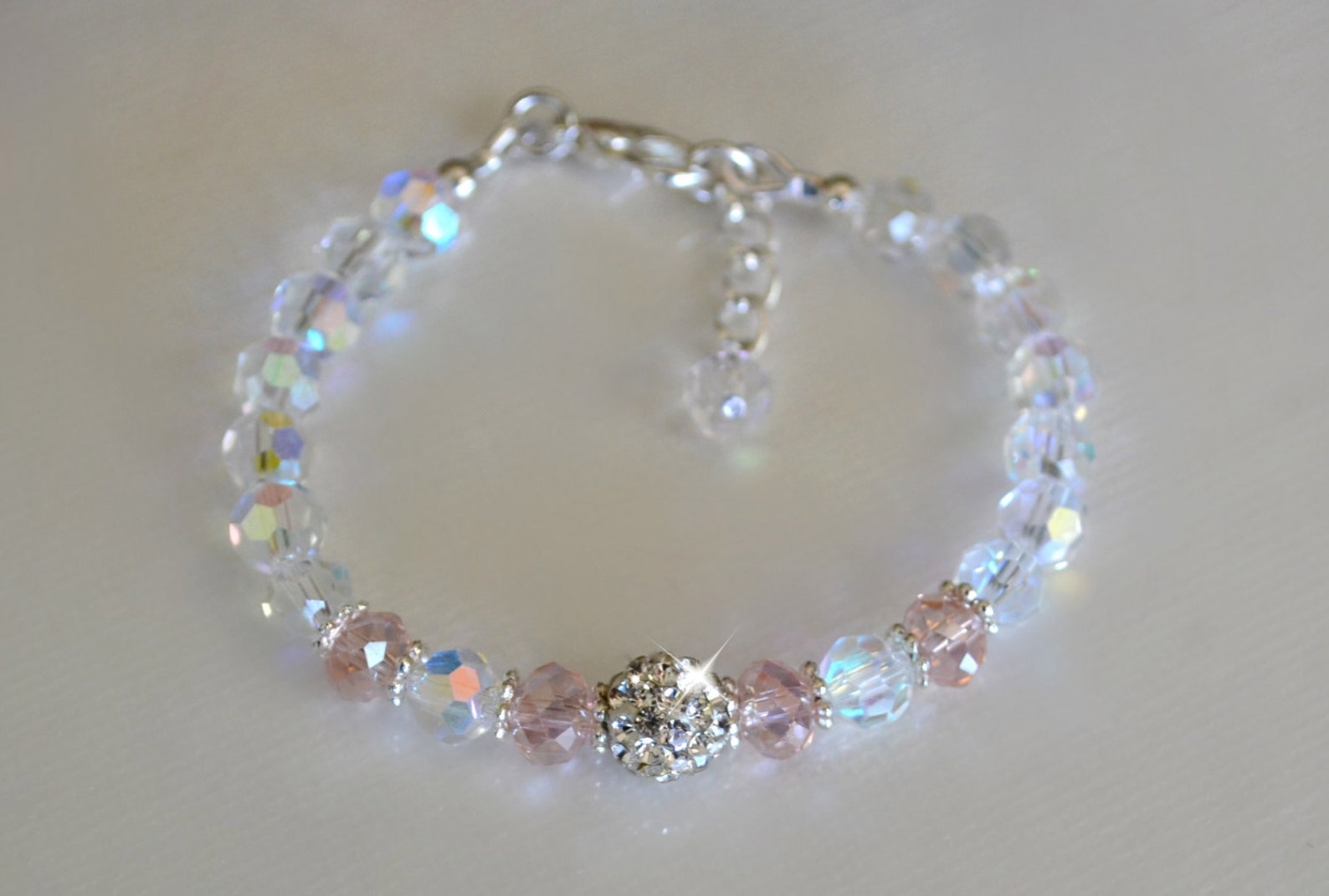 Boutique Holo Pink Crystal Bracelet main image 0