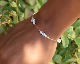 Swarovski Crystal Illusion Bracelet: Gemstone Healing, Choose Color