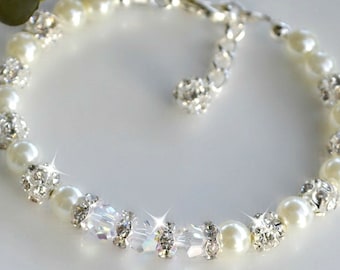 Pearl and Crystal Bracelet