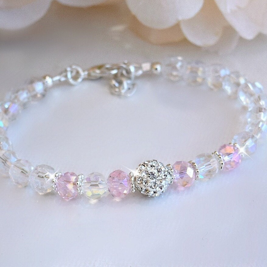  Luxury Crystal Pink Star Bracelets Female Accessories