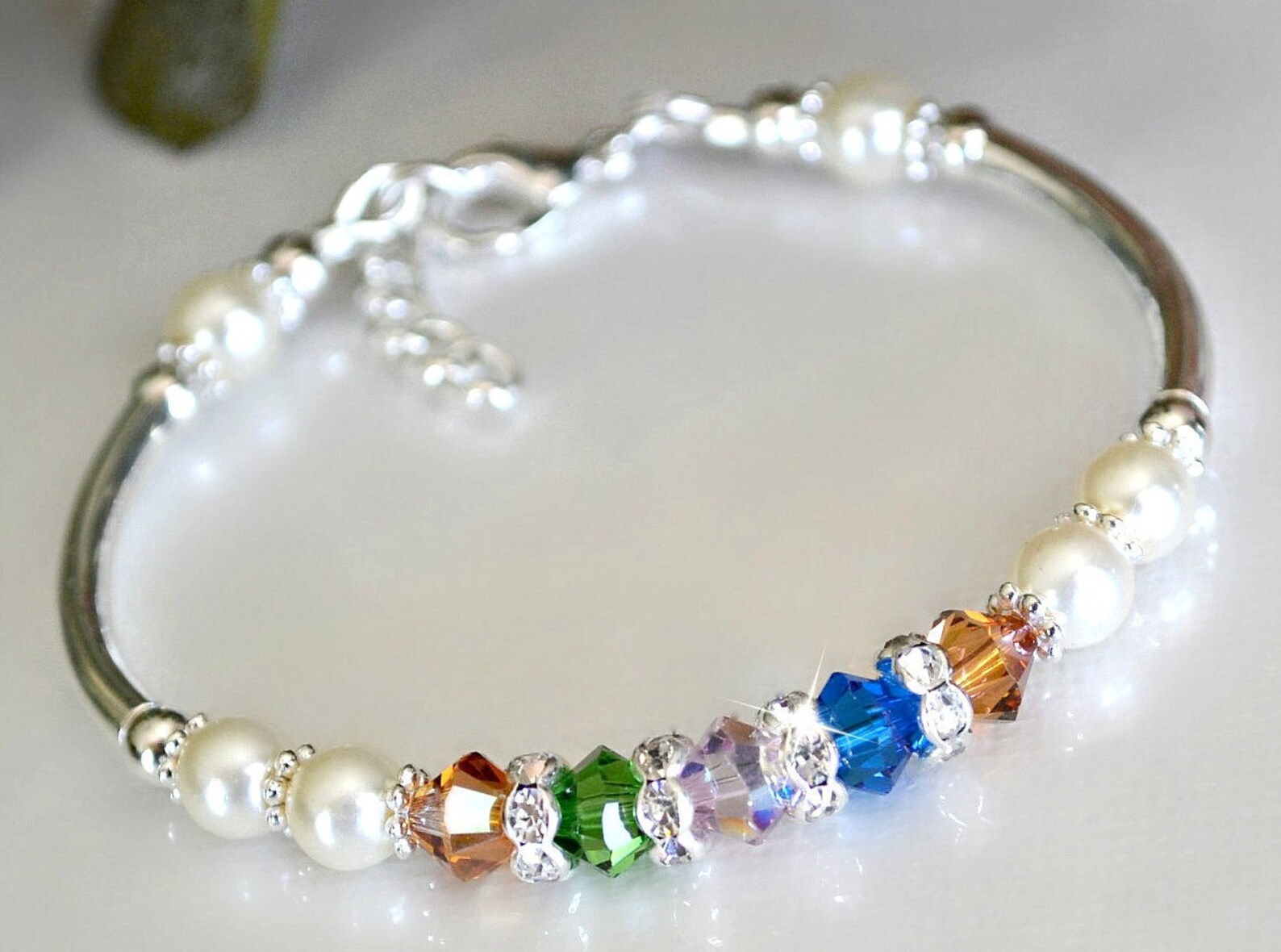 Mothers Birthstone Bracelet Etsy