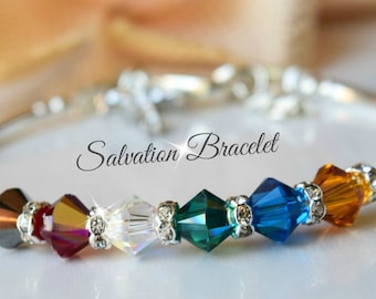 Crystal Salvation Bracelet; Spiritual; Christian Jewelry; Healing