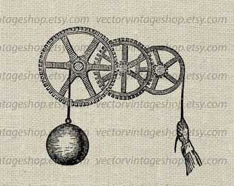 PULLEY GEARS SVG File, Vintage Style Steampunk Decor, Wheels, Antique Tools, Industrial Machines, Commercial Use, jpg png eps file