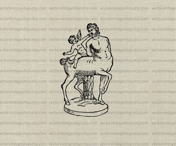 Centaur Clipart Vector Graphic Instant Download Cupid Clip Etsy