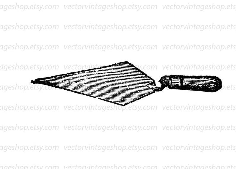 Trowel Vector Graphic Instant Download Clipart Masons Trowel Etsy