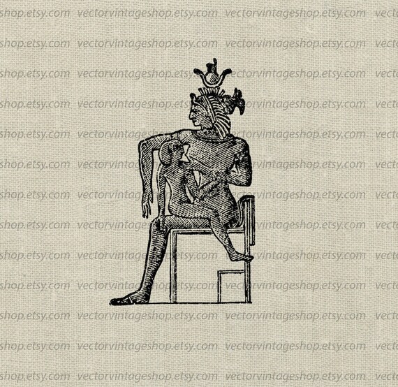 Isis Vector Clipart Graphic Instant Download Ancient Egyptian Etsy